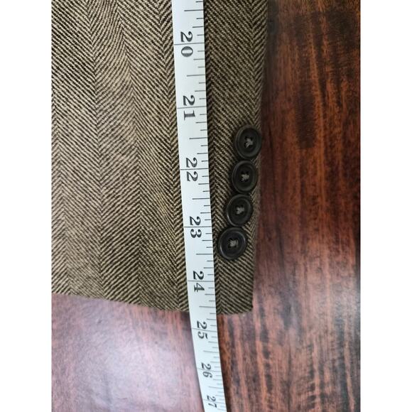 Lauren Ralph Lauren wool cashmere herringbone blazer size 44r - Picture 8 of 10